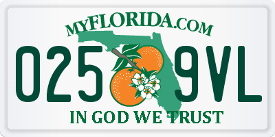 FL license plate 0259VL