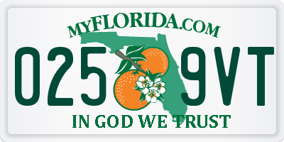 FL license plate 0259VT