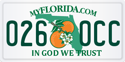 FL license plate 0260CC