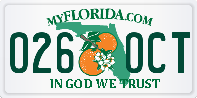 FL license plate 0260CT