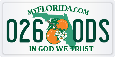 FL license plate 0260DS