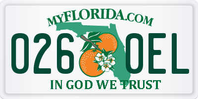 FL license plate 0260EL