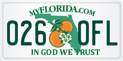 FL license plate 0260FL