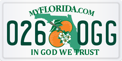 FL license plate 0260GG