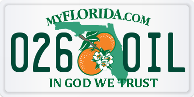 FL license plate 0260IL