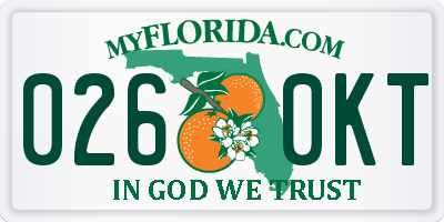FL license plate 0260KT