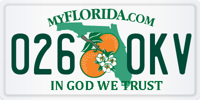 FL license plate 0260KV