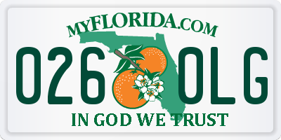 FL license plate 0260LG