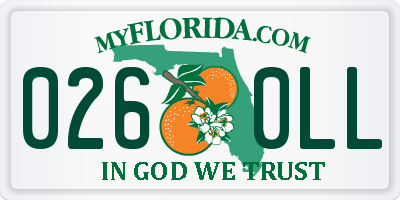 FL license plate 0260LL