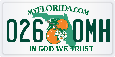 FL license plate 0260MH