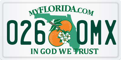 FL license plate 0260MX