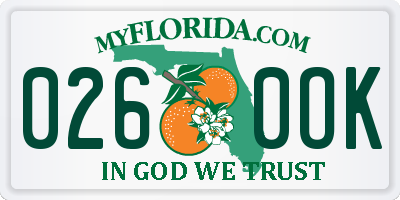 FL license plate 0260OK