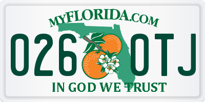 FL license plate 0260TJ