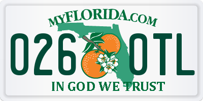 FL license plate 0260TL