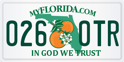 FL license plate 0260TR