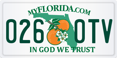 FL license plate 0260TV