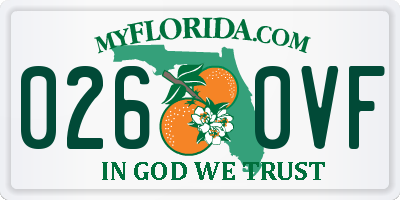 FL license plate 0260VF