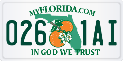 FL license plate 0261AI