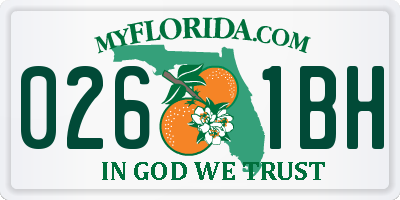 FL license plate 0261BH