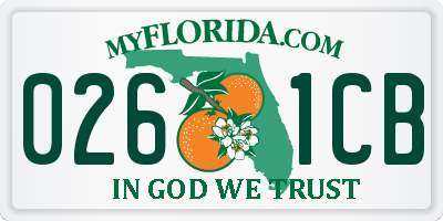 FL license plate 0261CB