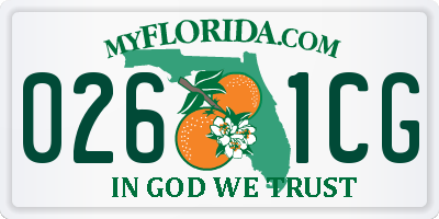 FL license plate 0261CG