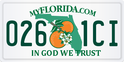 FL license plate 0261CI