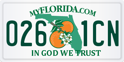FL license plate 0261CN