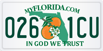 FL license plate 0261CU
