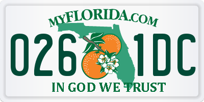 FL license plate 0261DC