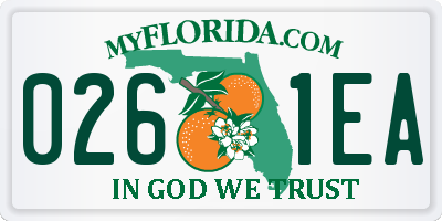 FL license plate 0261EA