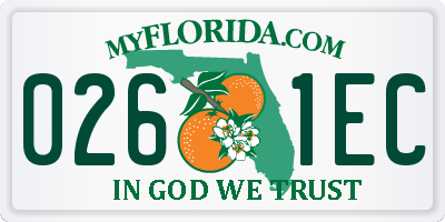 FL license plate 0261EC