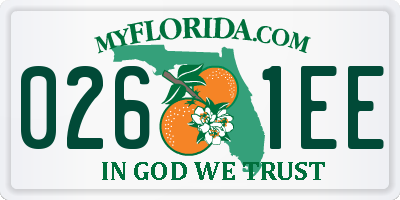 FL license plate 0261EE