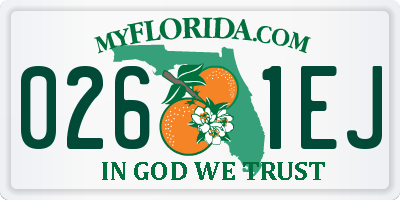 FL license plate 0261EJ