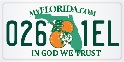 FL license plate 0261EL