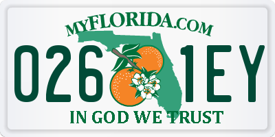 FL license plate 0261EY