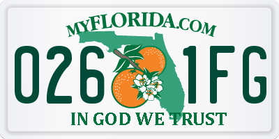 FL license plate 0261FG