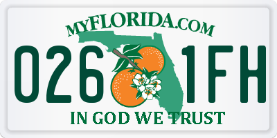 FL license plate 0261FH