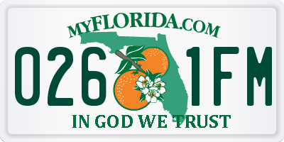 FL license plate 0261FM