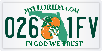 FL license plate 0261FV