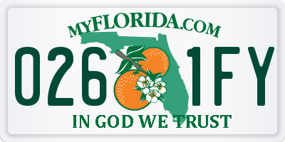 FL license plate 0261FY