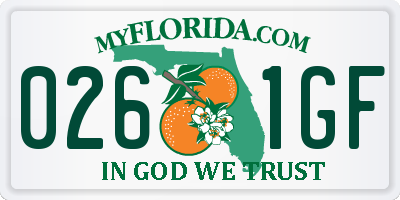 FL license plate 0261GF
