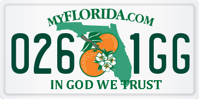FL license plate 0261GG