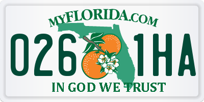 FL license plate 0261HA