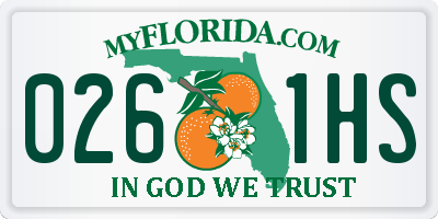 FL license plate 0261HS