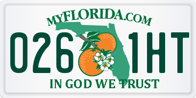 FL license plate 0261HT