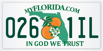 FL license plate 0261IL