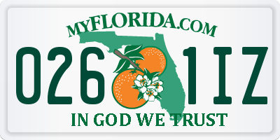 FL license plate 0261IZ