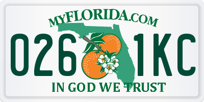 FL license plate 0261KC