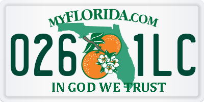 FL license plate 0261LC
