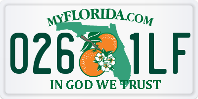 FL license plate 0261LF